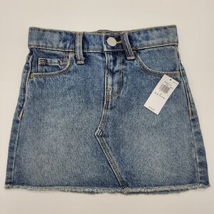 Old Navy Jean Skirt Medium Blue Wash Denim Adjustable Waist Toddler Size 3T NEW